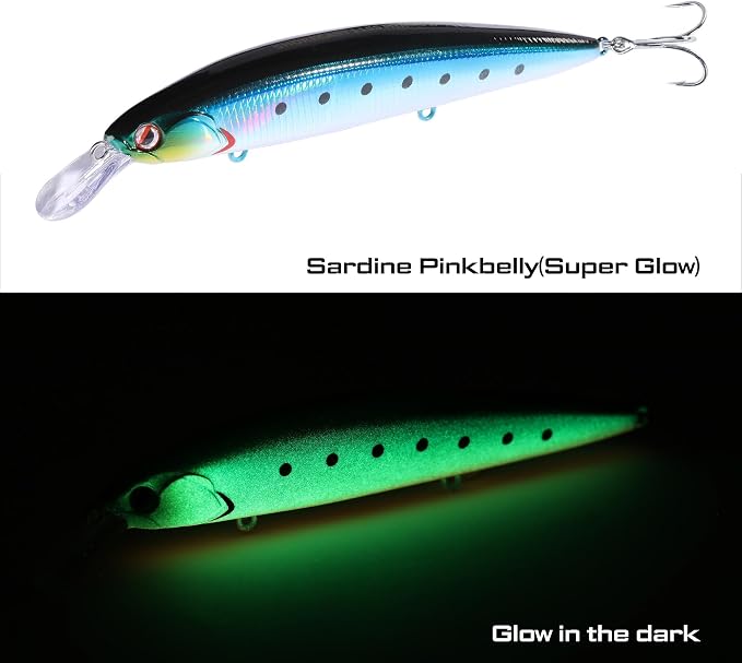 LITTMA ShoreCast 115 Minnow Sinking Saltwater Fishing Lure, Long Casting Surf Fishing Hard Bait for Striper Bass and Halibut