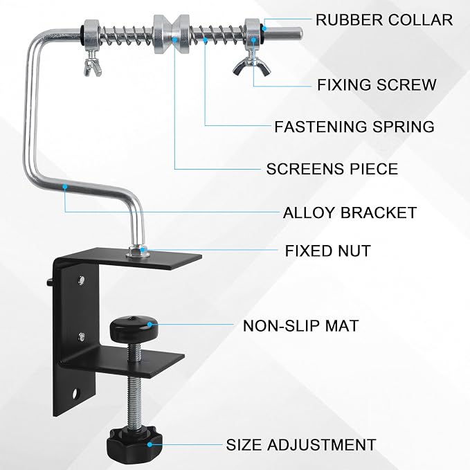 Fishing Line Spooler Portable Fishing Line Winder Spooler Machine Adjustable Stable Reel Spooler with Clamp Spooling Station System for Spinning Casting Reels