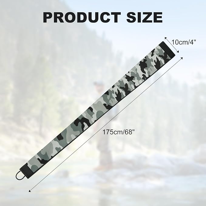 Neoprene Camo Fishing Rod Sleeves,Fishing Pole Sleeves,Fishing Rod Socks | UV Resistance,Puncture Resistant, Protect Casting, Spinning, Trolling Fishing Rods, Storage, tangled-free,75in,68in,60in
