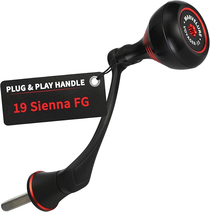 Locked-Type Power Handle (Square Shaft) Compatible for Shimano 17 Nasci Sedona FI Sahara FI Nexave FI, 19 Sienna FG, 22 Catana FE, Spinning Reels