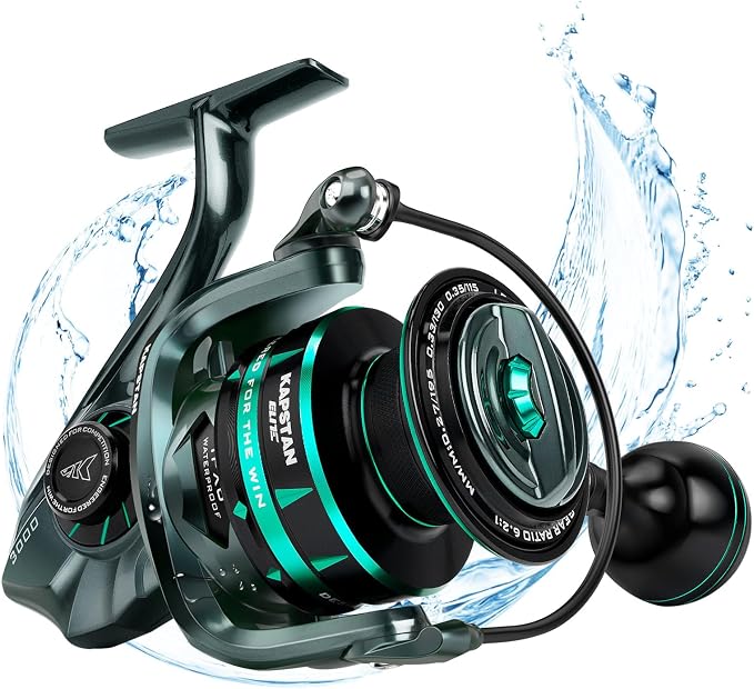 KastKing Kapstan Elite Saltwater Spinning Fishing Reel, Up to 55LBs Max Drag, IPX6 Waterproof & Corrosion-Resistant Bearing System - Ideal Fishing Gifts for Saltwater Fishing