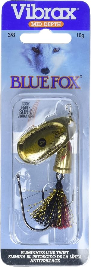 BLUE FOX Classic Vibrax, Inline Spinner Lure for Trout Bass Walleye and Salmon Premium Fishing Spinner
