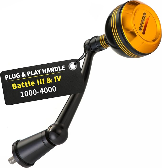 Foldable Power Handle for Penn Battle II III IV, Battle IV HS, Battle III LE Spinning Fishing Reel Replacement Handle