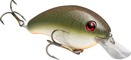 Strike King Pro Model 6XD Fishing Lure, Deep Diving Crankbait, Unique Curved Bill, Free-Floating Rattle Chambers, 1-Ounce, Dives to 19-Feet, Size 1 Treble Hooks