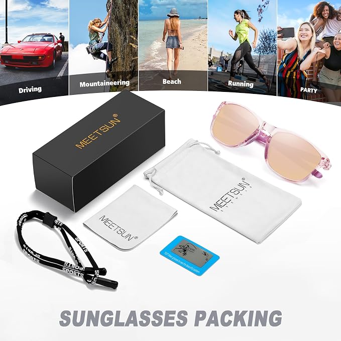 MEETSUN Polarized Sports Sunglasses for Women Men Driving Running Cycling Fishing Sun Glasses UV400 Protection