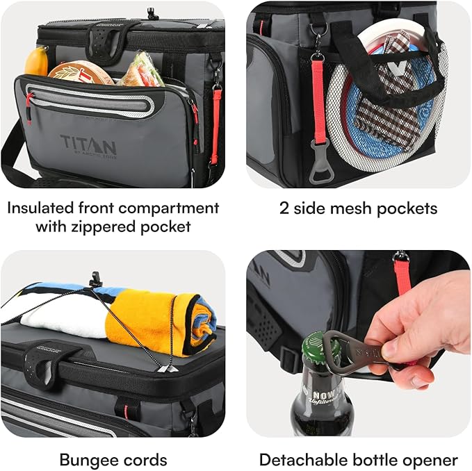 Titan by Arctic Zone Deep Freeze Cooler - Zipperless Hardbody Cooler - Deep Freeze Insulation, HardBody Liner, and SmartShelf