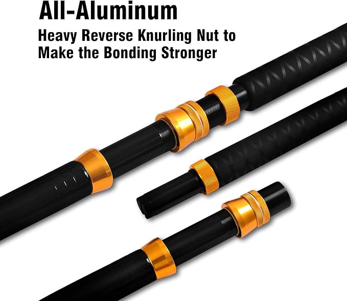 Fiblink Bent Butt Fishing Rod 2-Piece Saltwater Offshore Trolling Rod Big Game Roller Rod Conventional Boat Fishing Pole