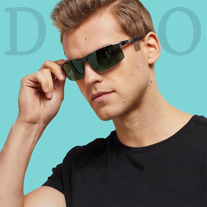 DUCO Polarized Sunglasses Mens Ultralight Carbon Fiber Sun Glasses for Men Driving Sports Fishing UV400 Protection DC8277