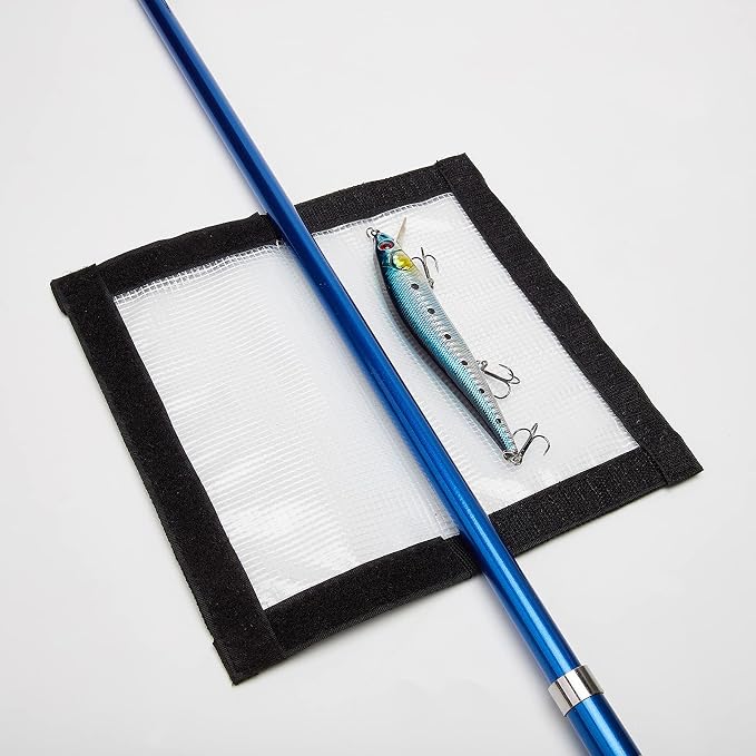 2-8 Pack Fishing Lure Wraps, Resistant Clear PVC Lure Covers for Rod Fabric Hook Protectors