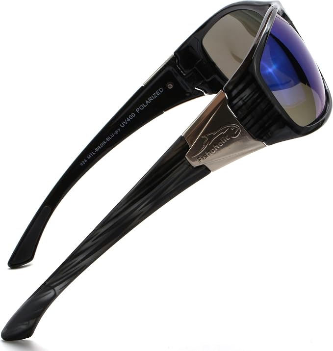 Fishoholic Polarized Fishing Sunglasses with Metal Logo UV400 Fishing Gift with Hard Case and Pouch