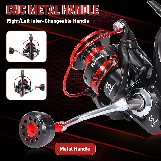 Sougayilang Fishing Reel Rod Combo,Two Pieces Poratble Light Weight Fishing Pole with Spinning Fishing Gear for Freshwater