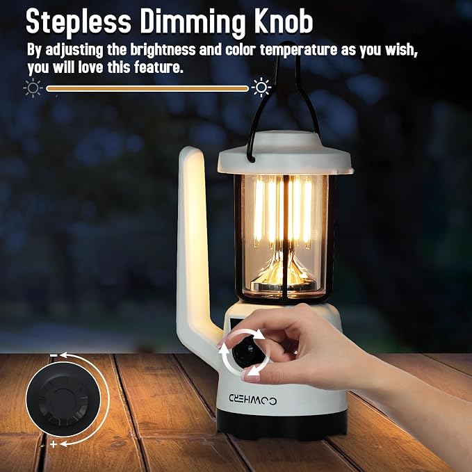 Rechargeable Flashlight Lantern 2-in-1 LED Handheld Flashlight with Lantern and Spotlight Modes - Perfect for Power Outages, Camping, Hiking, Emergency, and Home Use