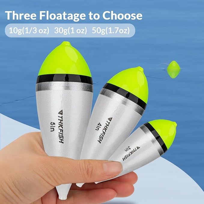 THKFISH Fishing Bobbers Slip Bobbers for Fishing Floats Bobbers for Fishing Balsa Bobbers for Steelhead Fish Float Rigs Freshwater Saltwater Floatage