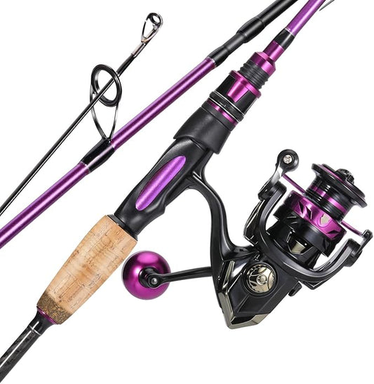 Sougayilang Spinning Combo, Medium Heavy Fishing Pole and 2000 Spinning Reel Set, Fishing Rod and Reel Commbo for Bass Fishing Tackle
