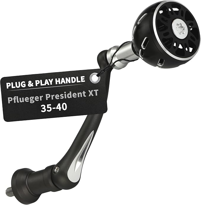 Foldable Power Handle Compatible for Pflueger President, President XT 20-40 Spinning Fishing Reels (Not for President Lock Type or President 6920-6940 Series)