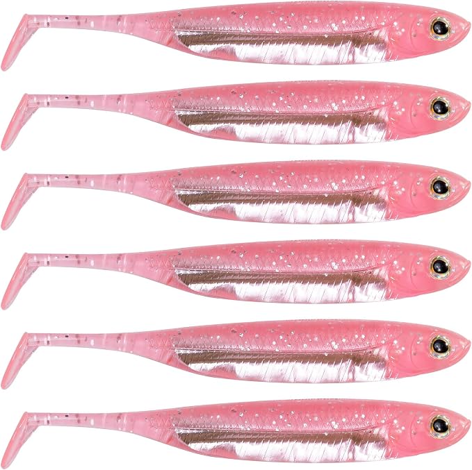 Dr.Fish Paddle Tail Swimbaits, Soft Fishing Lures for Bass Fishing 2.75-4.75 Inches, Freshwater & Saltwater Soft Plastic Baits Swim Shad Bait Minnow Lures Drop Shot