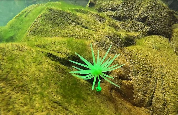 QualyQualy Sea Urchin Soft Lure, Super Durable Tentacle Creature Lure for Bass Pike Trout Fishing Easy Catch Saltwater Freshwater Soft Lures TPE Material