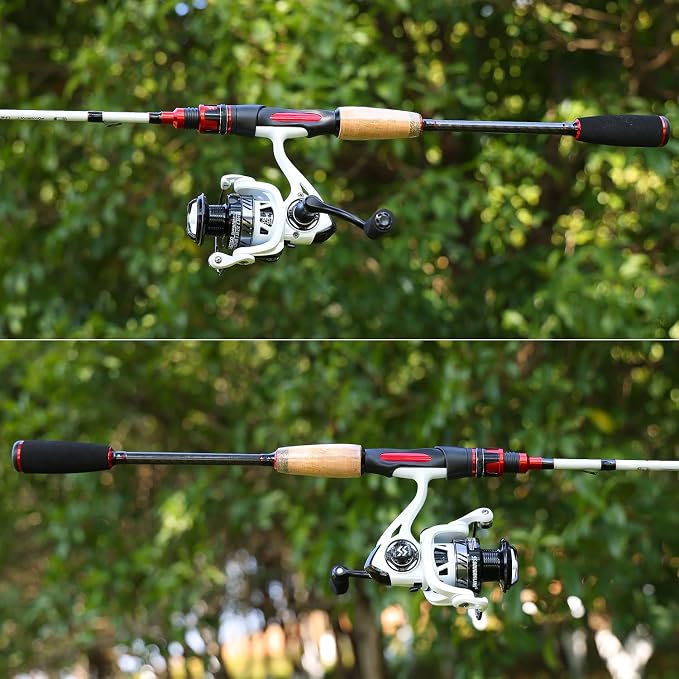 Sougayilang Spinning Combo, Medium Heavy Fishing Pole and 2000 Spinning Reel Set, Fishing Rod and Reel Commbo for Bass Fishing Tackle