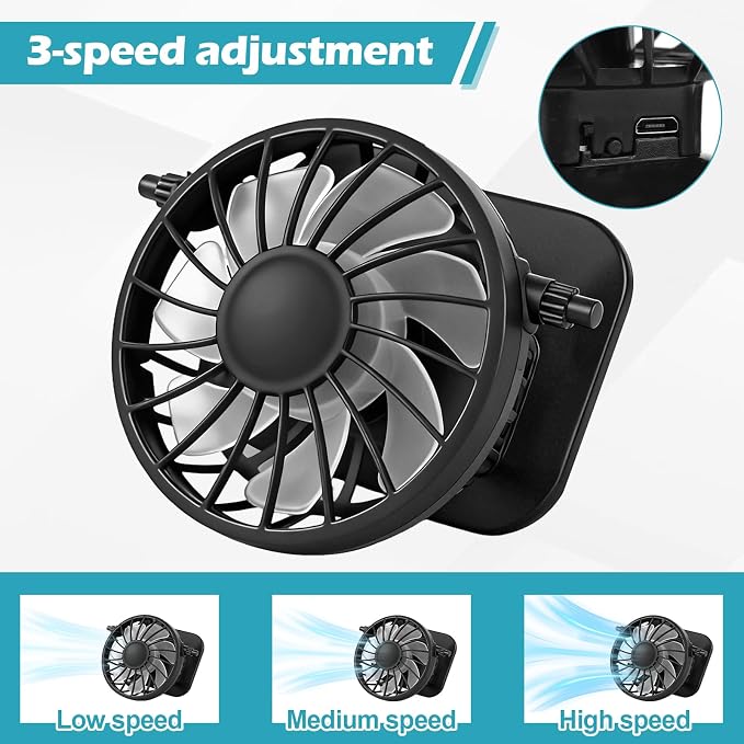 Wide Brim Sun Hat with 2 Solar Fans, UPF 50+, USB Charging for Fishing, Hiking, Beach | Solar Power Hat