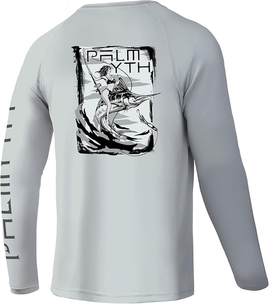 Palmyth Fishing Shirts for Men Long Sleeve UPF 50+ T Shirt Sun Protection Tee