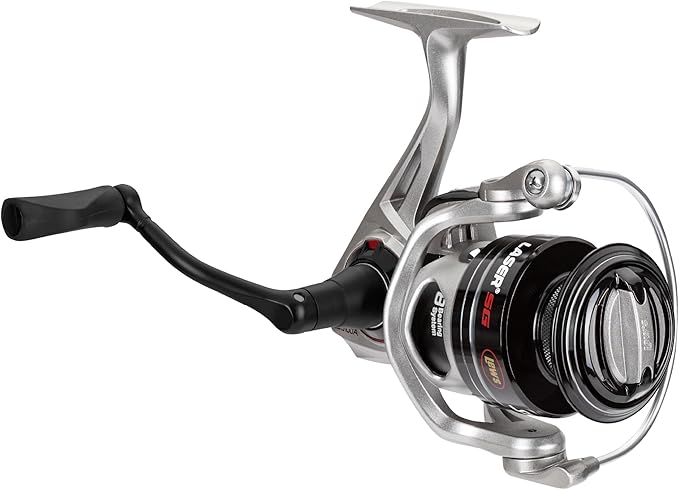 Lew's Laser SG Speed Spin Freshwater Spinning Fishing Reel, Right or Left-Hand Retrieve, 5.2:1, Zero Reverse 1-Way Clutch Bearing, Silver