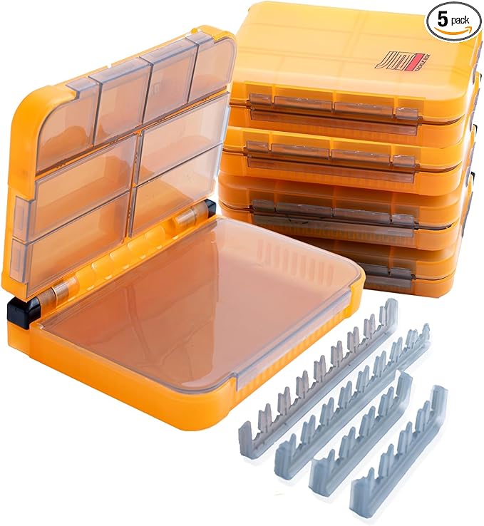 5 Pack Mini Plastic Tackle Boxes for Small Tackle Box Organizer, Ideal for Fishing Storage Containers, Kayak Fly Boxes Large