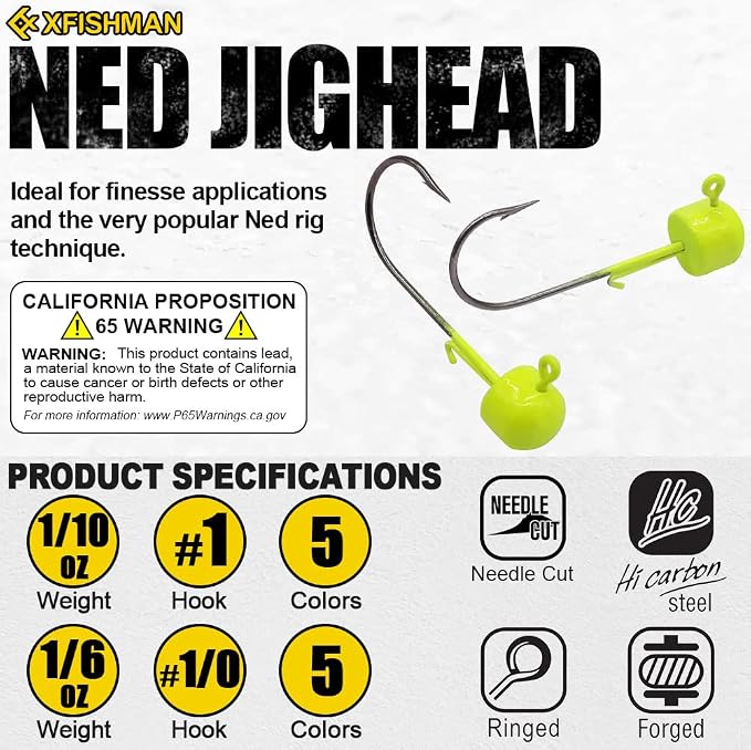 Ned-Rig-Kit-Finesse-Baits-Soft-Plastic-Worms-Fising-Lure for Bass Stick Swimbait Minnow Crawfish Lures Shroom Ned Jig Head Kit