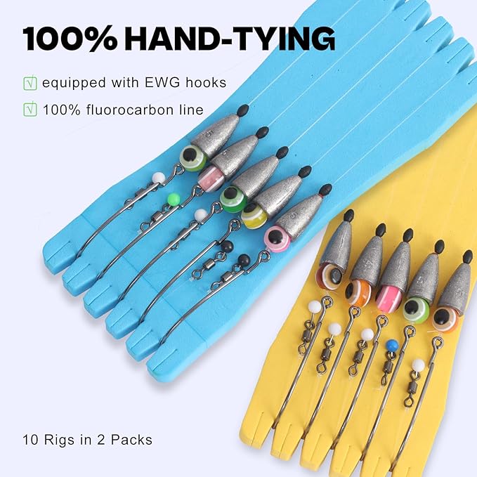 Texas Rig Kit 10 PCs 3/16 1/4 3/8oz with Paddle Tail Swimbaits and Reusable Bait Rig Keeper Case, Quick-Fishing Bass Fishing Lures Kit