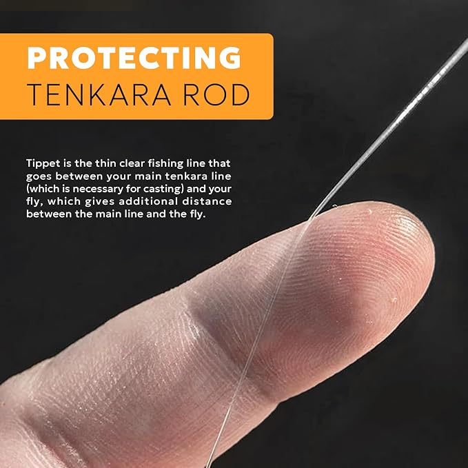 Fly Fishing Tenkara Fluorocarbon Tippet Lines, Freshwater Clear 4X 5X 6X, 50M