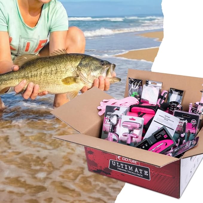 Goture Fishing Kits for Adult,Fishing Pole and Reel Combo, OpenSide Fishing Sling Tackle Storage Bag with 3 Tackle Boxes,Gift for Men