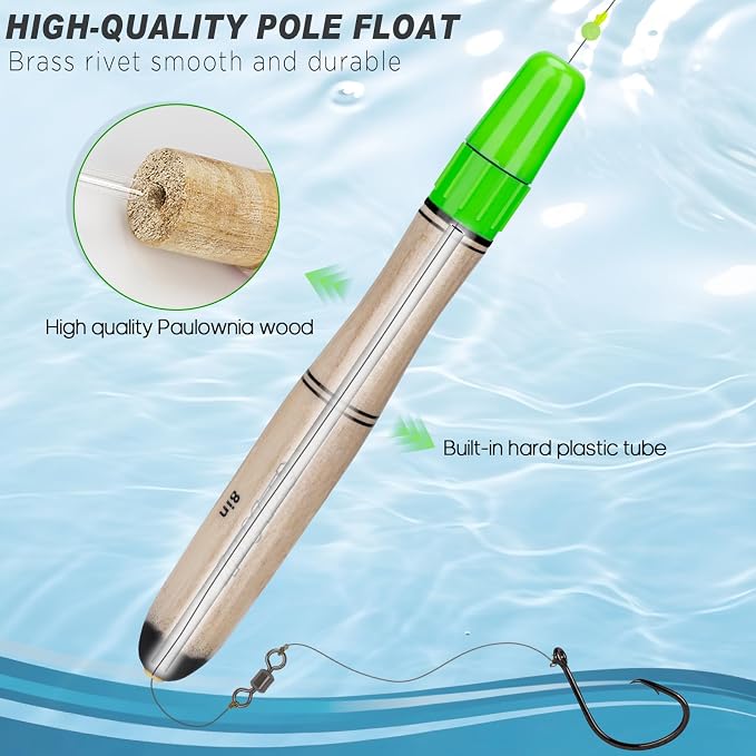 QualyQualy Lighted Fishing Floats for Catfish, 3-5PCS Fishing Pole Floats Glow in Dark Fishing Bobber with Glow Sticks for Freshwater Saltwater