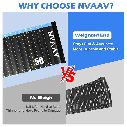 53in Fish Ruler, Waterproof Fish Measuring Tape, Portable Fishing Ruler with Bump Board, Fishing Measurement Tool for Boat, Kayak, Coolers, Yacht and Workbench