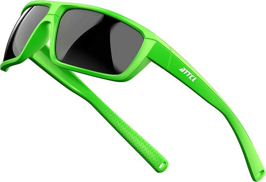 ATTCL Polarized Sunglasses Men for Fishing: UV Protection Lightweight TR90 Sports Wrap Sun Glasses Driving Golf Running