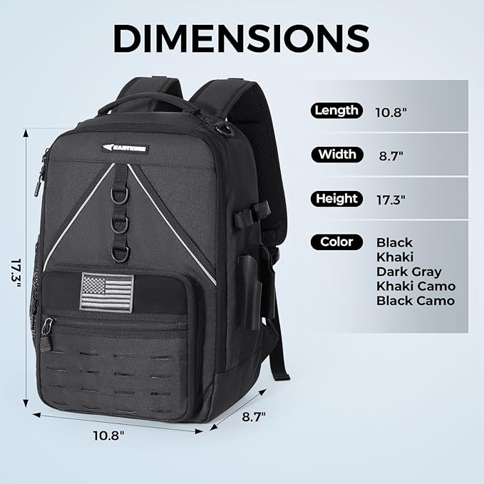 KastKing KarryAll KastMate Fishing Tackle Backpack,Water-Resistant Tackle Bag With 2 Rod Holders,Fishing Gear and Equipment With Large Gear Storage,Black