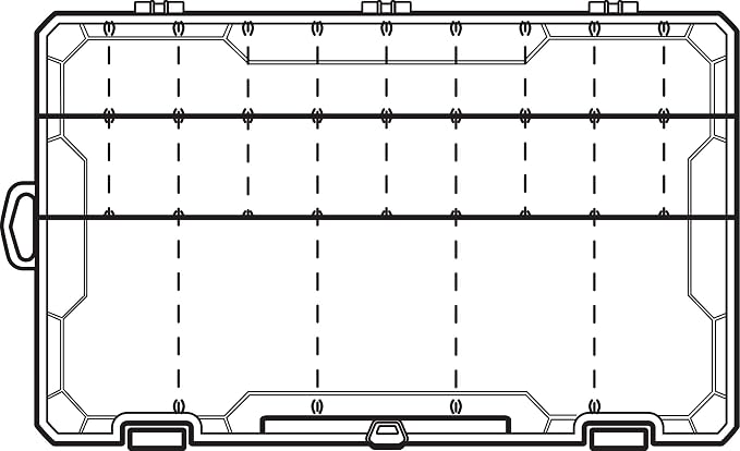 Flambeau Outdoors 5003 Fishing - Includes 15 Dividers, 25 Compartments, Clear Fishing Lure Organizer, Tuff Tainer with Zerust Anti-Rust Dividers - 14.25" x 9.12" x 2"