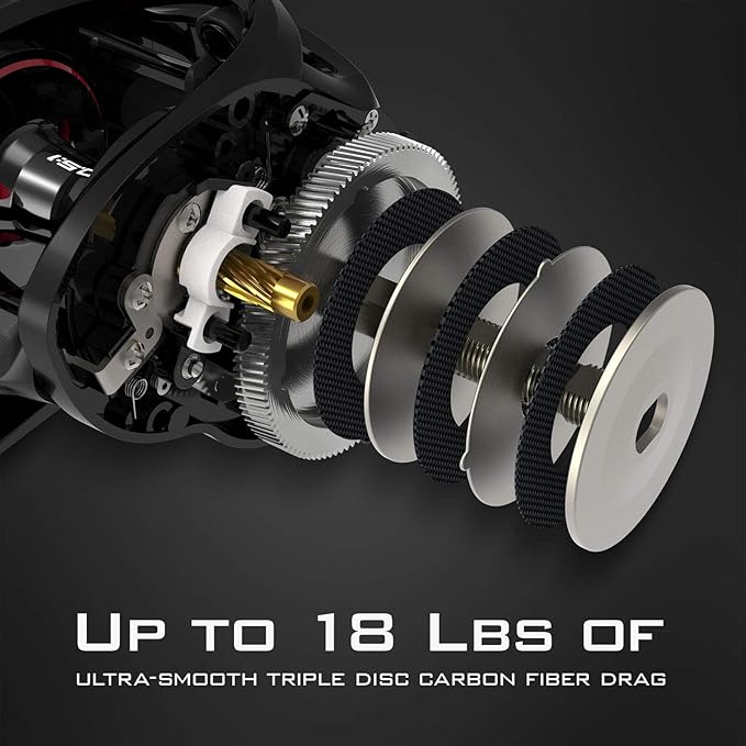 KastKing Speed Demon Elite Fishing Reel, World's Fastest 10.5:1 Gear Ratio/Deadbolt Baitcasting Reel, 10+1 Shielded Stainless Steel BB, CNC Lightweight Aluminum Frame, Available in Skipping Version