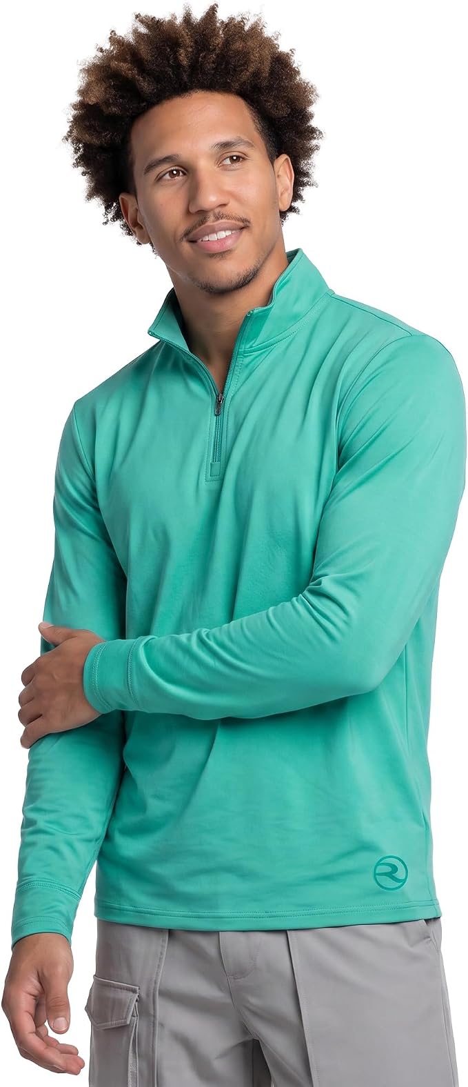 Reel Life Men's Jax Beach - Quarter-Zip Long Sleeve, Sun Shirts for Men, UPF 50+, Quick-Dry, Lightweight UV Shirts for Men