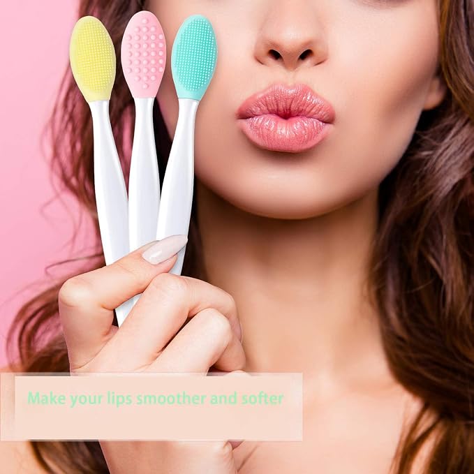 6Pcs Silicone Exfoliating Lip Brushes, 2-in-1 Double-Sided Soft Cleaning Beauty Tool To, Create Smoother Skin And Fuller Lip Appearance. ﻿