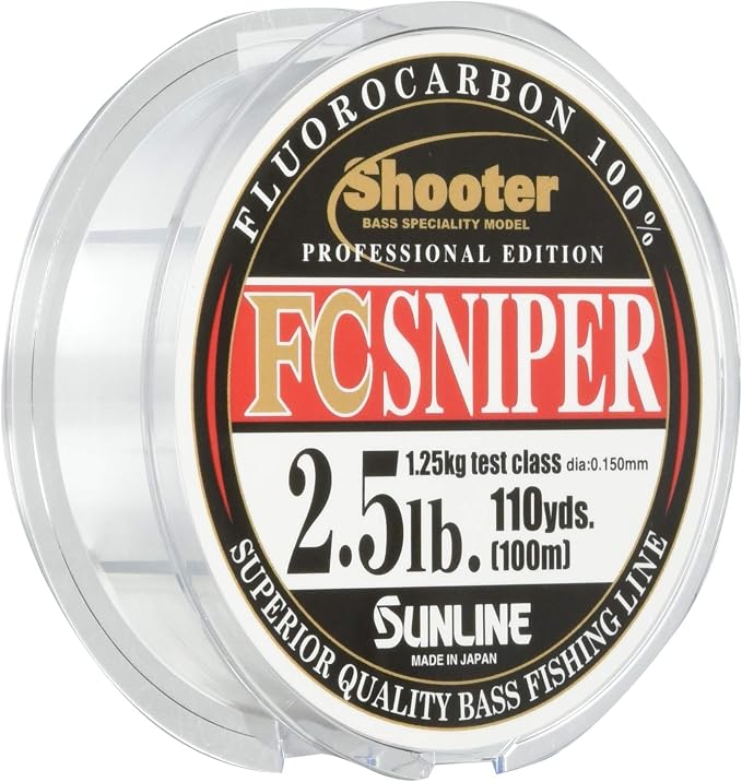 SUNLINE Fluorocarbon Line Shooter, Sniper, Natural Clear