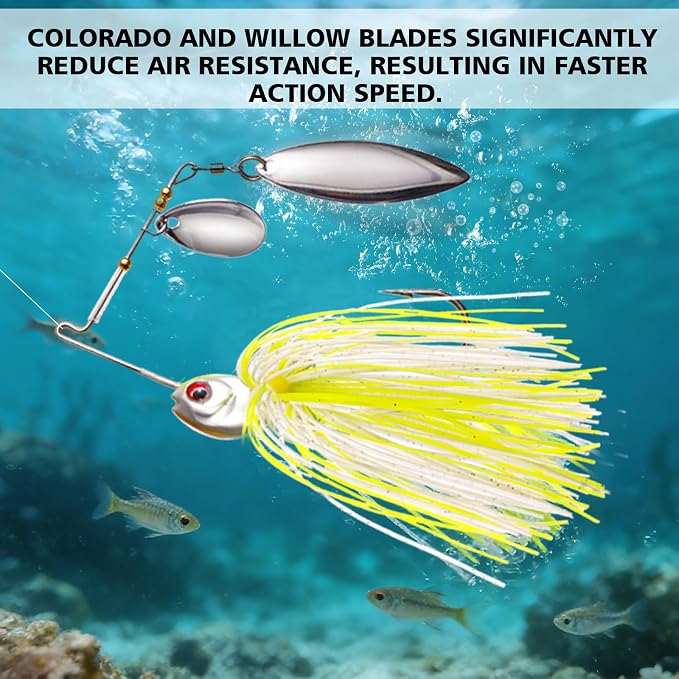 FONMANG Fishing Lure Spinner baits for Freshwater and Saltwater,2026 New Bass Trout Fishing Lures Also for Crappie Salmon Walleye Pike