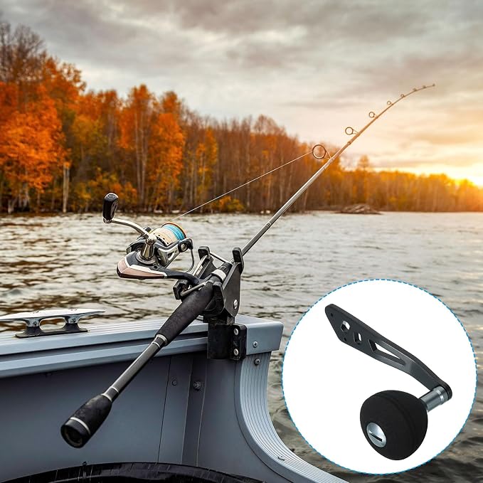 PATIKIL Baitcasting Power Handle Metal Fishing Reel Handle EVA Knob Grip Replacement Parts for Rocker Arm Accessories