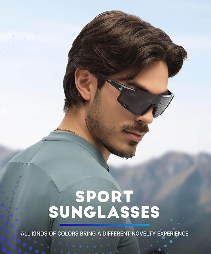 NSSIW Polarized Sunglasses-Men Sports Mens-Sunglasses: Sun Glasses Women Polarized UV400 Protection for Fishing Running Golf