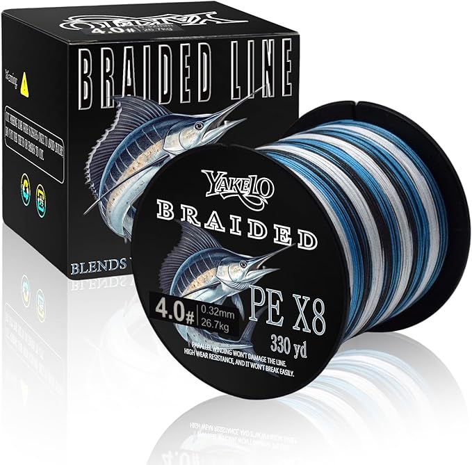 Braided Fishing Line - Pro Grade Power Performance, Suitable for Saltwater & Freshwater Fishing, Colored Braid for Extra Visibility