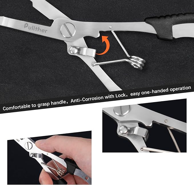 Stainless Steel Fishing Pliers,Needle Nose Pliers Fishing,Fishing Gear Hook Remover with Lanyard,Multitool for Saltwater