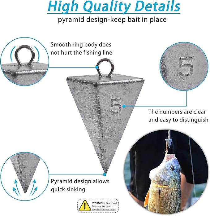 Surf Fishing Tackle Kit, 130pcs Saltwater Surf Fishing Rigs Fish Finder Rig Live Bait Rigs Include Fishing Leaders Pyramid Sinker Weight Sinker Slider Fishing Hooks Swivels Surf Fishing Accessories