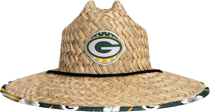 FOCO Men's NCAA College Team Logo Floral Straw Sun Hat