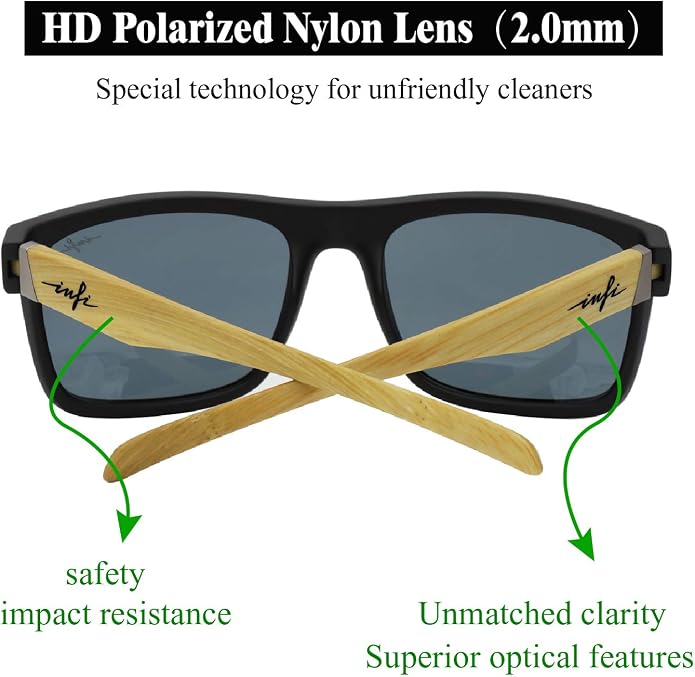 INFI Fishing Polarized Sunglasses for Men Driving Running Mirrored Glasses UV400 Protectiont