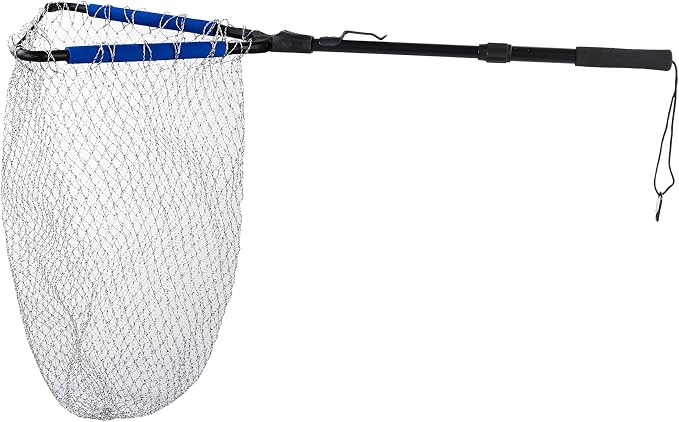 RESTCLOUD Fishing Landing Net with Telescoping Pole Handle, Fishing net Freshwater for Kids Men Women, Extend to 40-63 Inches
