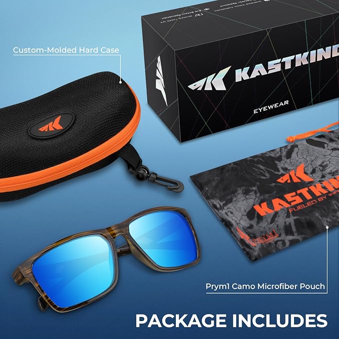 KastKing FlatRock Polarized Sport Sunglasses for Men and Women, Ideal for Driving Fishing Cycling Running, UV Protection