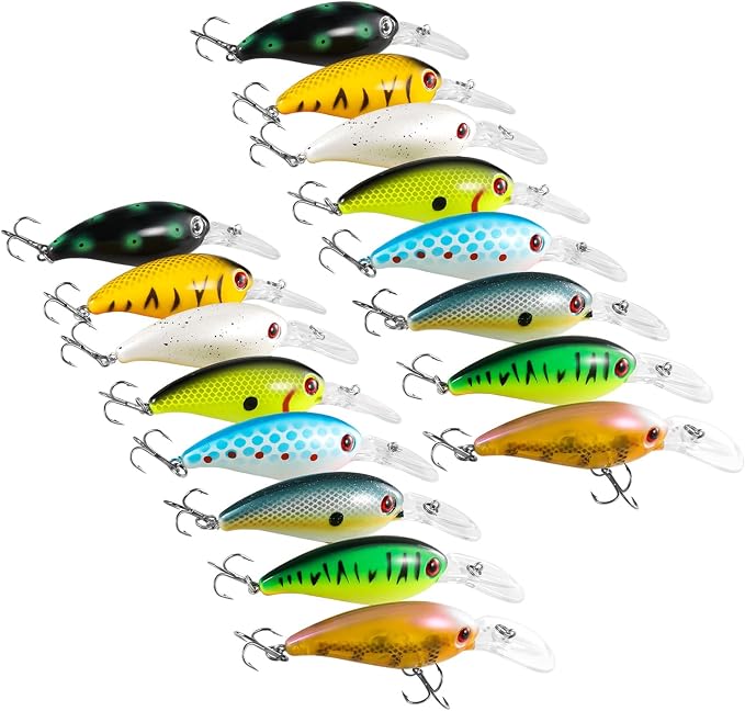 Fishing Lures Shallow Deep Diving Swimbait Crankbait Fishing Wobble Multi Jointed Hard Baits for Bass Trout Freshwater and Saltwater